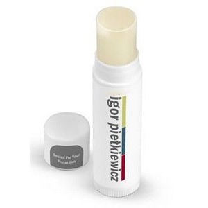 Natural Beeswax SPF15 Lip Balm --- White Cap