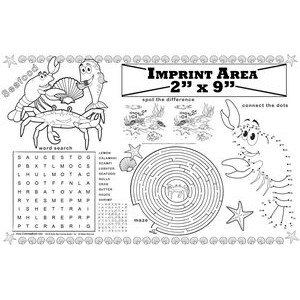 Seafood Restaurant - Imprintable Colorable Placemat