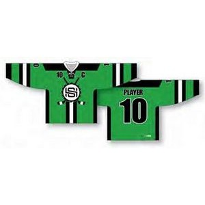 Pro Cut Lace Up Collar Hockey Jersey w/Vertical Lines