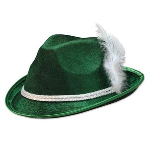 Forest Green Vel Felt Alpine Hat