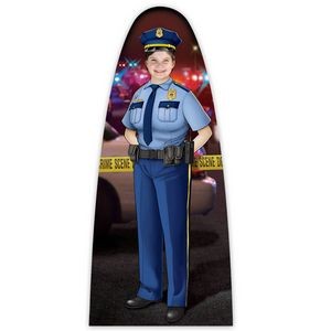 Custom Adult Size Female Police Officer Photo Prop 74" h x 33-1/2" w