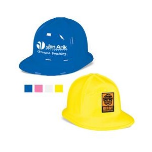 Plastic Construction Hat w/A Custom Printed Paper Stock Icon