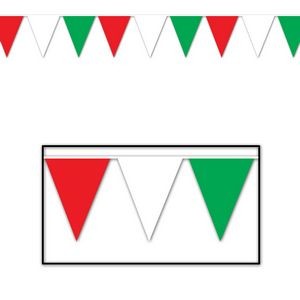 Red, White, & Green Pennant Banner