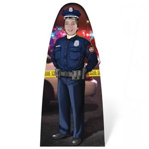 Custom Child Size Male Police Officer Photo Prop 60" h x 26-1/2" w