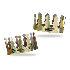 4" Custom Direct Imprinted Gold Foil Crown