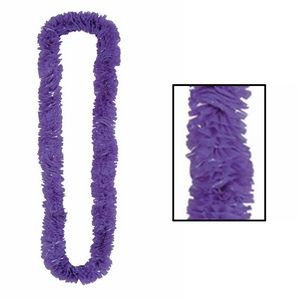 Soft Twist Solid Purple Poly Leis