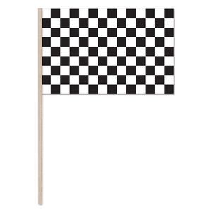 Plastic Checkered Flags w/ 22" Wooden Dowel