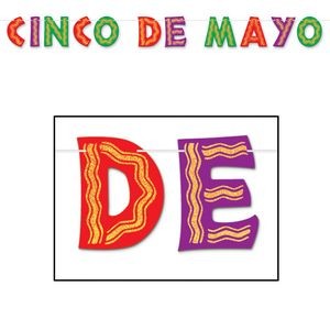 Glittered Cinco De Mayo Streamer