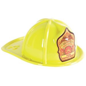 Yellow Plastic Jr Firefighter Fire Department Hat (CLEARANCE)
