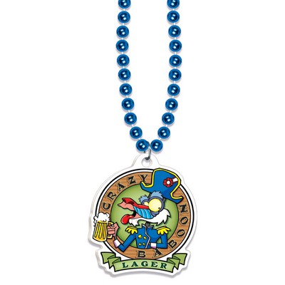Mardi Gras Beads with a Custom Medallion
