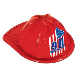 Red Plastic 9*11 Never Forget Fire Hats (CLEARANCE)