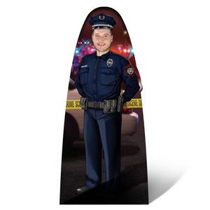 Custom Adult Size Male Police Officer Photo Prop 74" h x 33-1/2" w