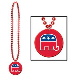 Beads With Republican Medallion