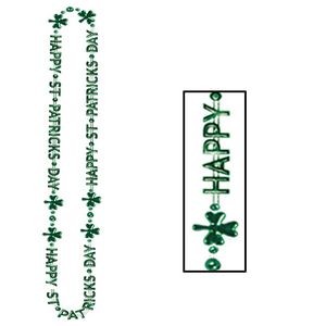 Happy St. Patrick's Day Beads-of-Expression Necklace