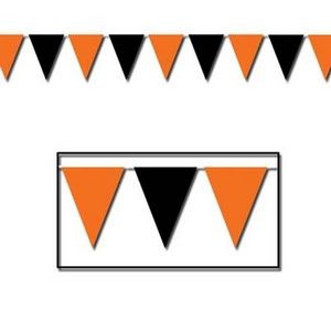 Orange & Black Outdoor Pennant Banner