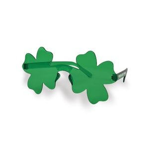 Shamrock Glasses with a custom 1-color pad print on both stems