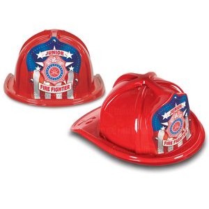 Red Plastic Jr Firefighter Hats (CLOSE OUT)