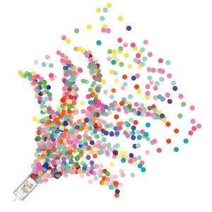 Multi-Color tissue Push Up Confetti Poppers