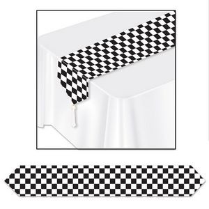 Printed Checkered Table Runner