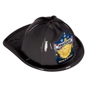 Black Plastic Jr Firefighter Hats (CLEARANCE)