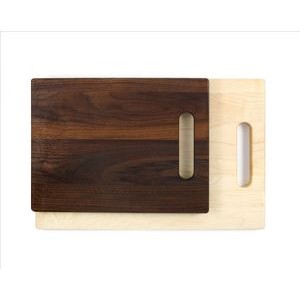 Reversible Solid Walnut Cutting Board w/Cut-Out Handle (9"x12")