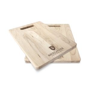 Reversible Solid Maple Cutting Board w/Cut-Out Handle (9"x12")