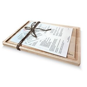 Reversible Solid Maple Cutting Board w/Arched Sides & Juice Groove (11"x17")