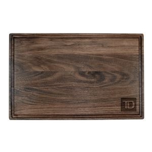 Reversible Thick Solid Walnut Cutting Board w/Juice Groove (11"x17"x1")