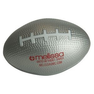 Silver Football Squeezies® Stress Reliever