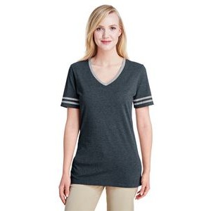 Jerzees Ladies' TRI-BLEND Varsity V-Neck T-Shirt
