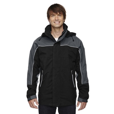 NORTH END Adult 3-in-1 Seam-Sealed Mid-Length Jacket with Piping