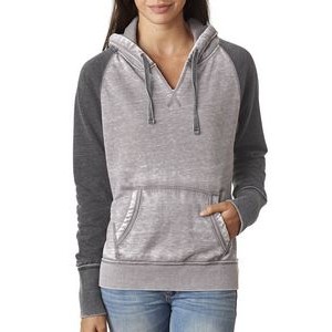 J AMERICA Ladies' Zen Contrast Pullover Hooded Sweatshirt