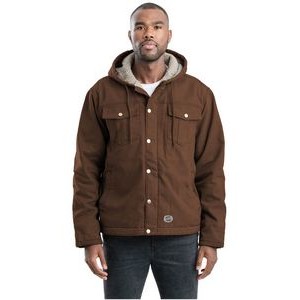 Berne Apparel Men's Vintage Washed Sherpa-Lined Hooded Jacket