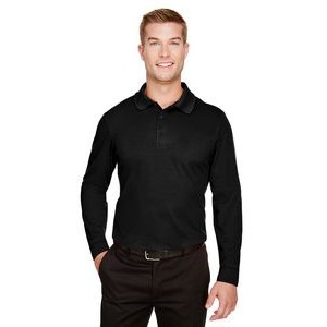 Devon and Jones CrownLux Performance Tall Plaited Long Sleeve Polo