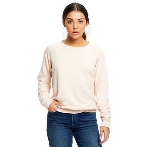 US BLANKS Ladies' Raglan Pullover Long Sleeve Crewneck Sweatshirt