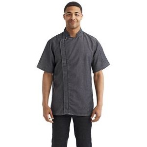 ARTISAN COLLECTION BY REPRIME Unisex Zip-Close Short Sleeve Chef's Coat