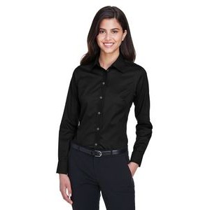 Devon and Jones Ladies' Crown Collection Solid Stretch Twill Woven Shirt