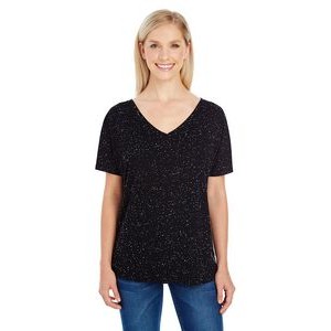 THREADFAST Ladies' Triblend Fleck Short-Sleeve V-Neck T-Shirt