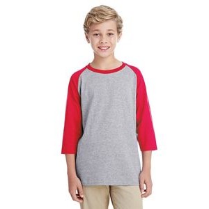 Gildan Youth Heavy Cotton™ Three-Quarter Raglan Sleeve T-Shirt