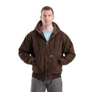 Berne Apparel Men's Highland Flex180® Washed Duck Hooded Work Jacket