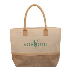 Prime Line Wanderlust Laminated Jute And Canvas Tote