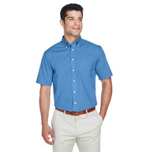 Devon and Jones Men's Crown Woven Collection? SolidBroadcloth Short-Sleeve Shirt