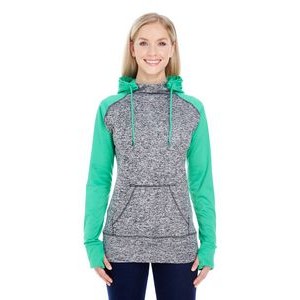 J AMERICA Ladies' Colorblock Cosmic Hooded Sweatshirt