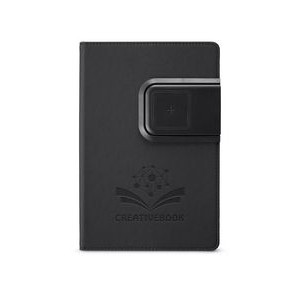 Prime Line Refillable Journal with Wireless Charging Panel