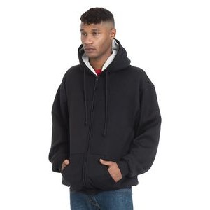 BAYSIDE Adult Super Heavy Thermal-Lined Full-Zip Hooded Sweatshirt