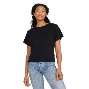 US BLANKS Ladies' Organic Baby Rib Crop T-Shirt