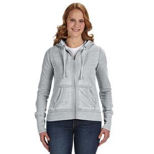 J AMERICA Ladies' Zen Full-Zip Fleece Hooded Sweatshirt