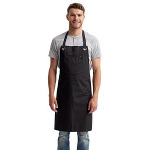 ARTISAN COLLECTION BY REPRIME Unisex ?Barley? Contrast Stitch Recycled Bib Apron