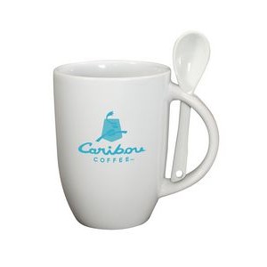 Prime Line 12oz Dapper Ceramic Mug With Spoon