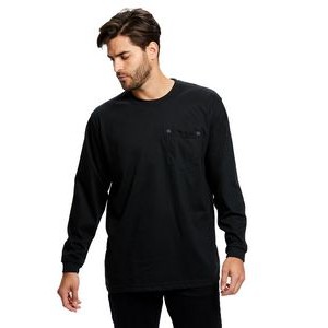 US BLANKS Men's Flame Resistant Long Sleeve Pocket T-Shirt